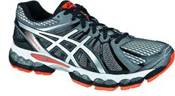 ASICS Gel Nimbus 15 Blau Silber Grun Herren Laufschuh