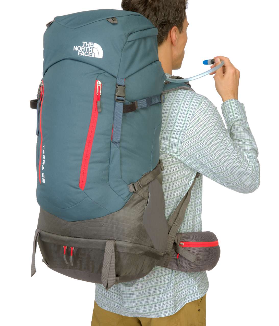 The North Face Terra 65 Rucksack Blau/Rot